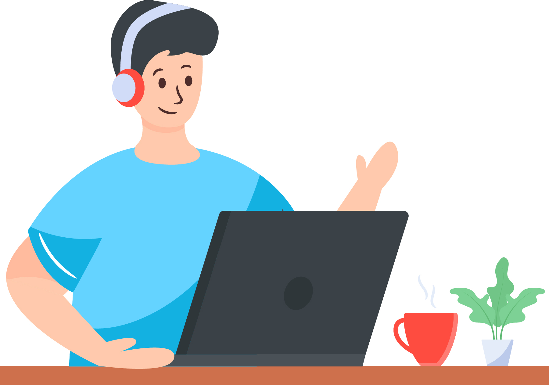 college student at computer creating an ECE account